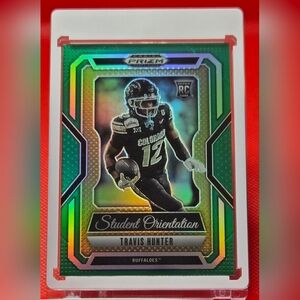 2025 Panini Prizm Draft Picks : GREEN PRIZM TRAVIS HUNTER